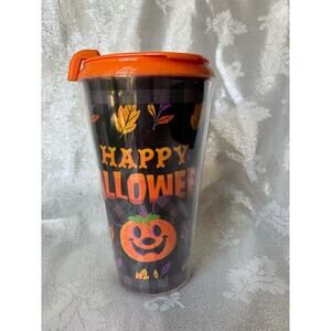 NEW Disneyland Halloween Pumpkin Mickey Mouse Black & Orange Tumbler Fall Cup